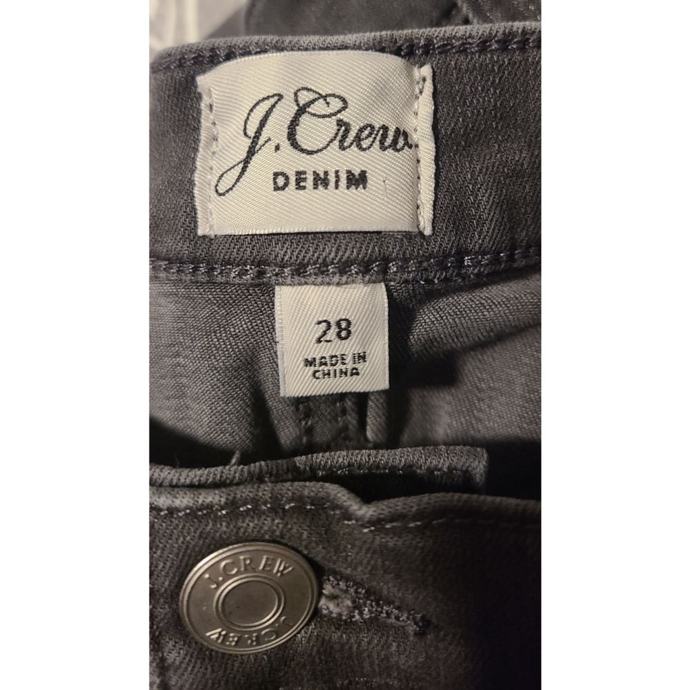 J. Crew Dark Grey High Waisted Skinny Leg Denim - Picture 4 of 4